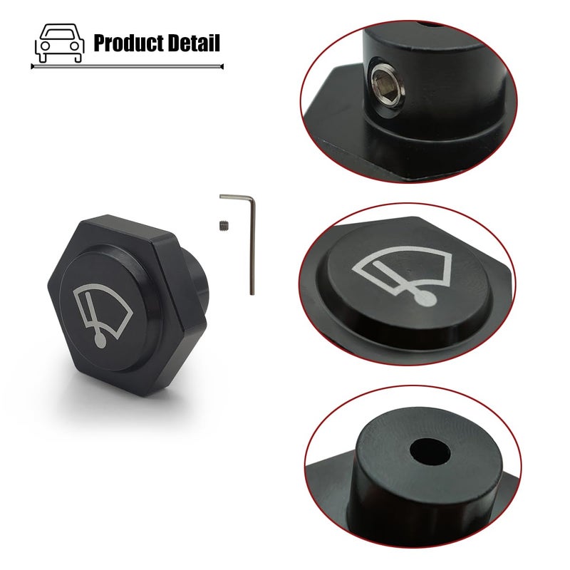 LXROAR01 Aluminum Windshield Wiper Switch Knob Compatible with Ford Truck F150 F250 F350 1985-1991, for Ford Bronco 1985-1989 - Image 5